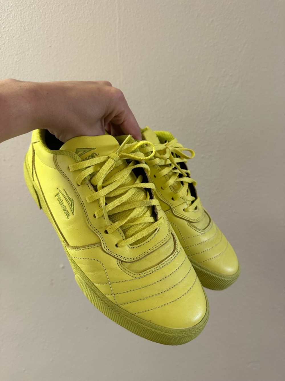 LAKAI Paterson Neon Yellow Retro Sneakers - Reebok Style